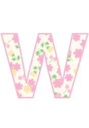 アルファベット「w」