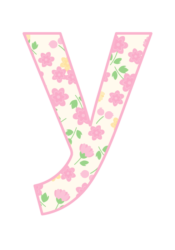 アルファベット「y」