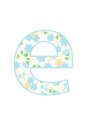 アルファベット「e」
