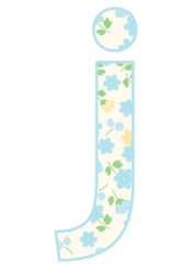 アルファベット「j」