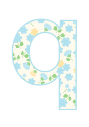 アルファベット「q」