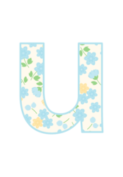 アルファベット「u」