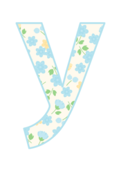 アルファベット「y」