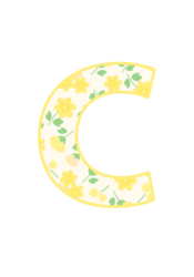 アルファベット「c」