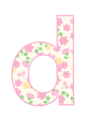 アルファベット「d」