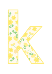アルファベット「k」