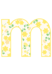 アルファベット「m」