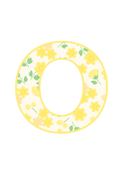 アルファベット「o」