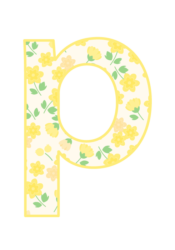 アルファベット「p」