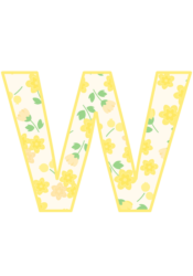 アルファベット「w」