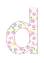 アルファベット「d」