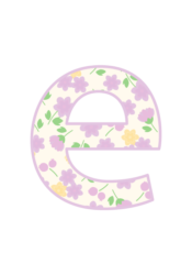 アルファベット「e」