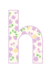 アルファベット「h」