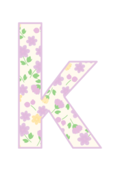 アルファベット「k」