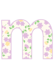 アルファベット「m」
