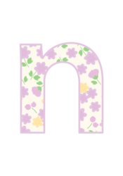 アルファベット「n」