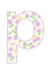アルファベット「p」