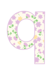 アルファベット「q」