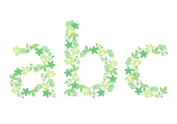 アルファベット「abc」