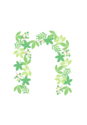 アルファベット「n」