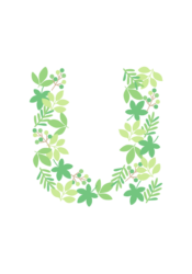 アルファベット「u」