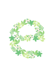 アルファベット「e」