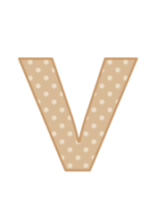 アルファベット「v」