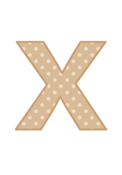 アルファベット「x」