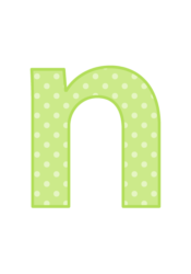 アルファベット「n」