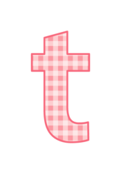 アルファベット「t」