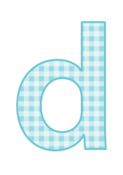 アルファベット「d」