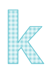 アルファベット「k」