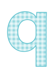 アルファベット「q」