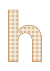 アルファベット「h」