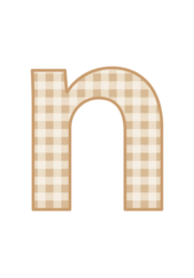 アルファベット「n」