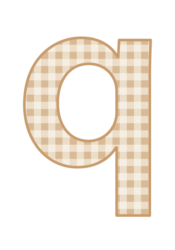 アルファベット「q」