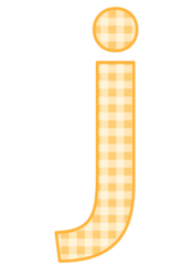 アルファベット「j」