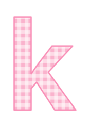 アルファベット「k」