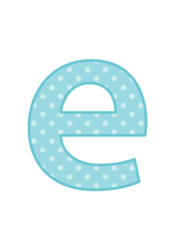 アルファベット「e」