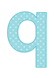 アルファベット「q」