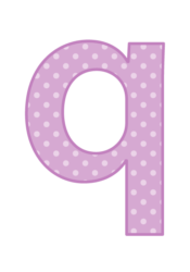 アルファベット「q」