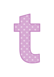 アルファベット「t」