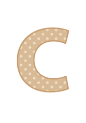アルファベット「c」