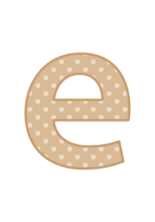 アルファベット「e」