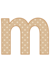 アルファベット「m」