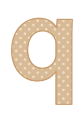 アルファベット「q」