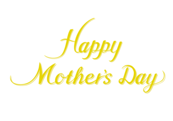 母の日「Happy Mother's Day」のカリグラフィー文字