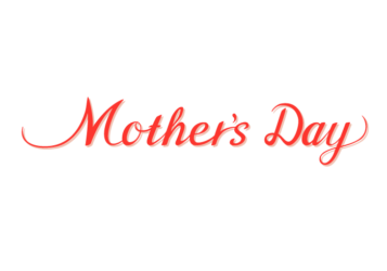 母の日「Mother's Day」のカリグラフィー文字