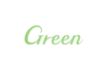 「Green」のカリグラフィー文字