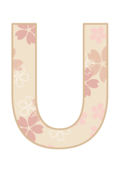 アルファベット「U」